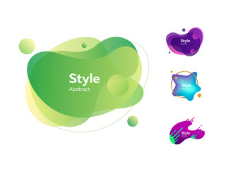 Set of trendy abstract elements