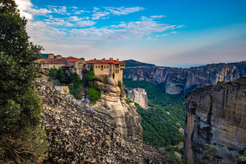 Fototapeta na wymiar Meteora monastery, Greece. Beautiful landscape of monastery on rock