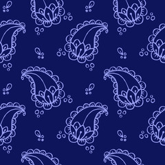 Ethnic mehendi mendi paisley seamless background pattern