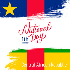 Happy Central African Republic National Day Vector Design Template Illustration
