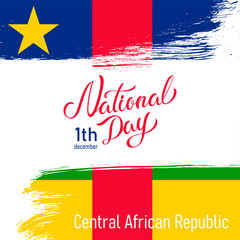 Obraz premium Happy Central African Republic National Day Vector Design Template Illustration