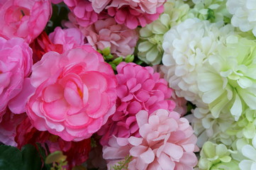 Obraz premium Image of a bouquet of pink flowers