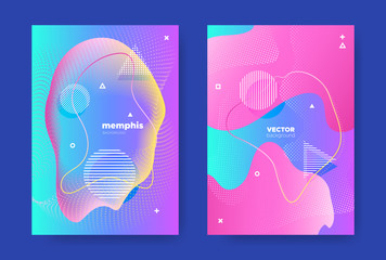 Pink Music Flyers. Nightclub Party Background. 