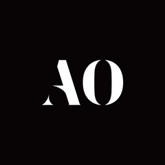 AO Logo Letter Initial Logo Designs Template