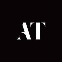 AT Logo Letter Initial Logo Designs Template