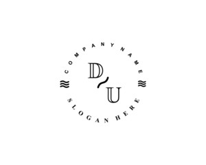 Initial DU  vintage logo template