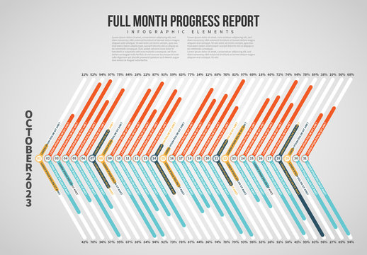 Full Month Progress Report Infographic