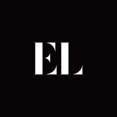EL Logo Letter Initial Logo Designs Template - obrazy, fototapety, plakaty