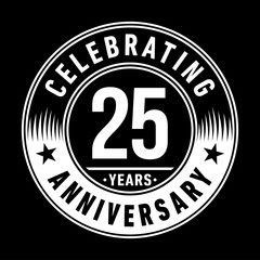 Fototapeta premium 25 years logo. Twenty-five years anniversary celebration design template. Vector and illustration.
