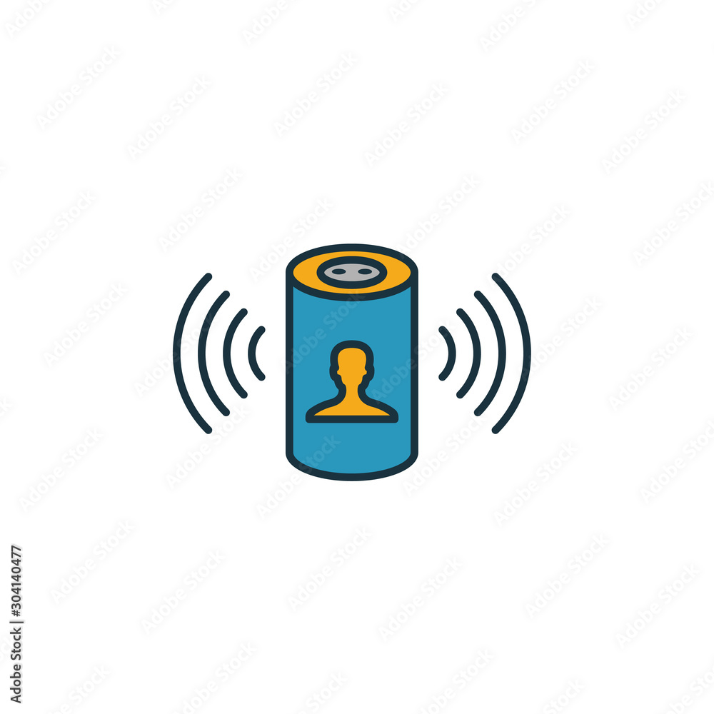 Poster digital assistant icon. simple element from smart home icons collection. creative digital assistant 