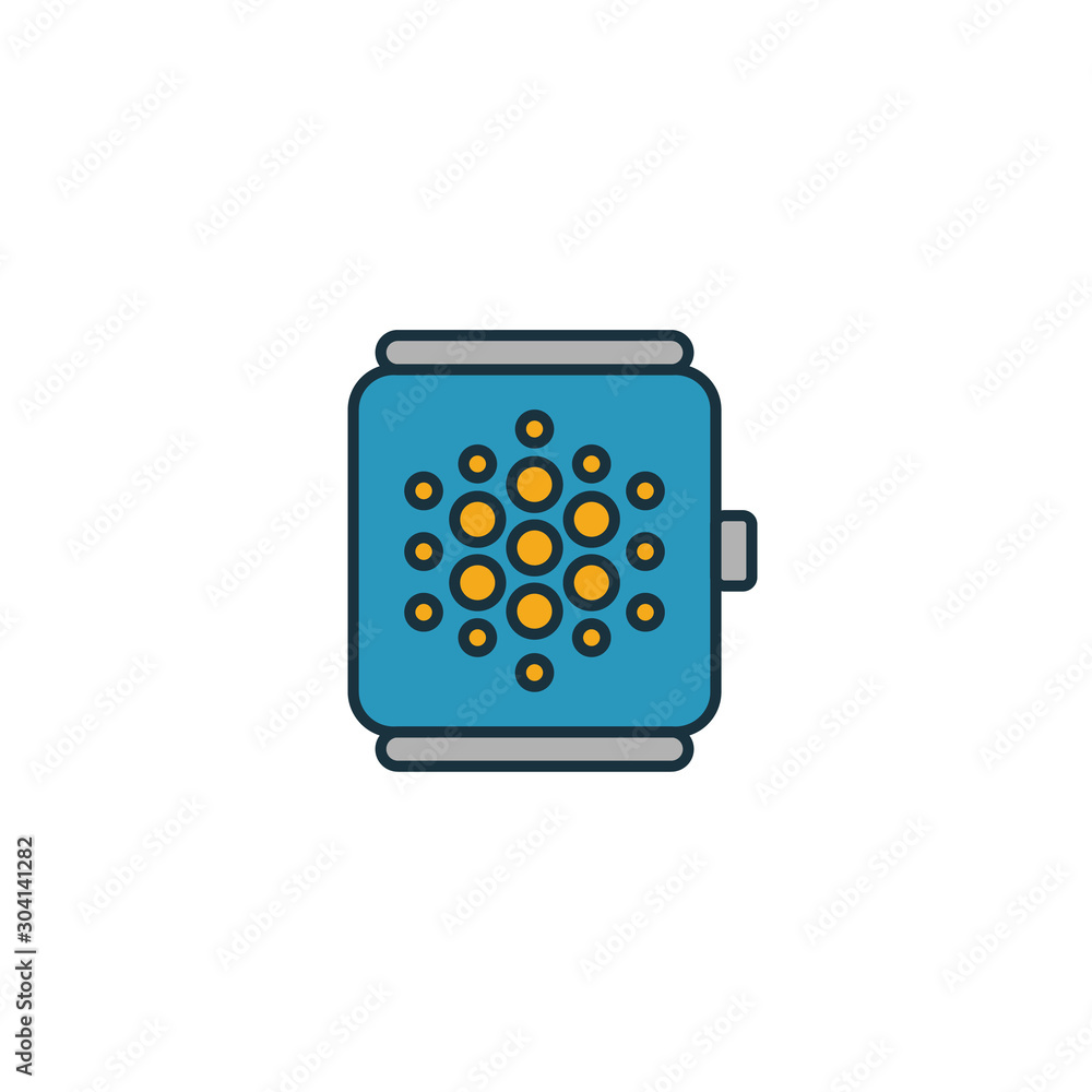 Poster smart watch icon. simple element from smart devices icons collection. creative smart watch icon ui, 