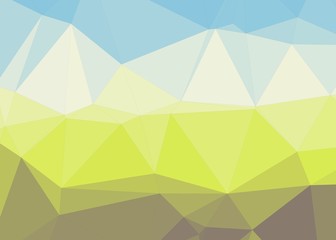 Mountains Color Abstract trianglify Generative Art background illustration