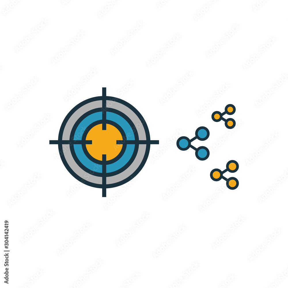 Poster ad targeting icon. simple element from smm icons collection. creative ad targeting icon ui, ux, apps