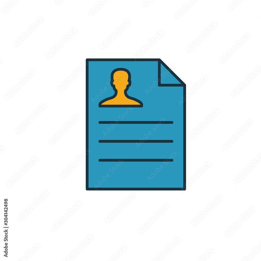 Poster user information icon. simple element from smm icons collection. creative user information icon ui, 