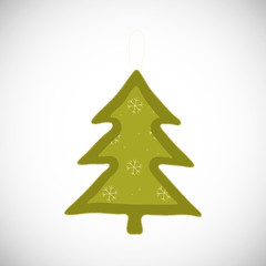 Isolated felt xmas toy in scandinavian style