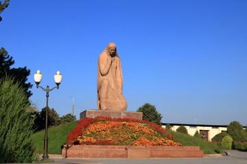 Eternal flame, Monument Bratskiye Mogily in Tashkent, Uzbekistan
