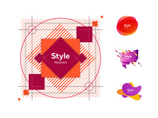 Collection of minimal modern badges