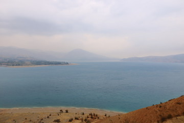 Charvak water reservoir near Tashkent in Uzbekistan
