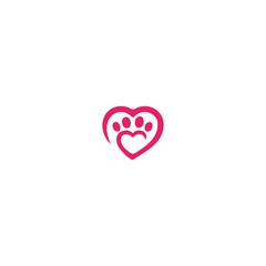 pet love logo design vector