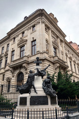 Fototapeta na wymiar Bucharest, Romania, May 18, 2019: Old beautiful buildings in Bucharest.