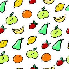  vector illustration, fruit, on a white background, pattern