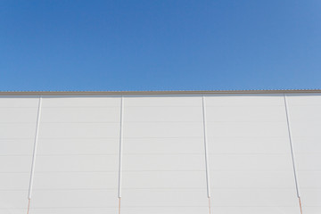 Part of the wall of the building made of sandwich panels. Sandwich panels with insulation in the construction of buildings.