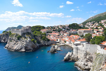 Beautiful Summer Day Outside the City Walls of Dubrovnik, Croatia