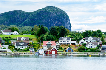 The village on fjord near the Stavanger in Norway