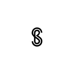 BS SB initial logo design vector