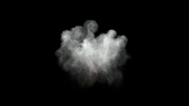 Smoke spreads from the bottom up caused by burning small amounts of fuming material. Good for appearance of the objects. Separated on pure black background, contains alpha channel.