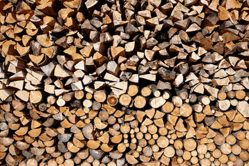 Feuerholz Stapel