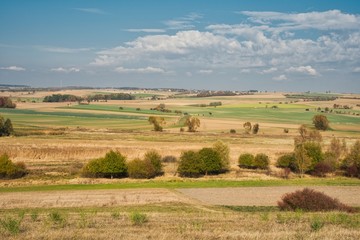 Fototapeta na wymiar Panorama Aussicht ins Coburger Land Oberfranken Deutschland