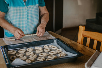 woman in the kitchen preparing sweets or desserts