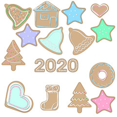 Set of Christmas cookies