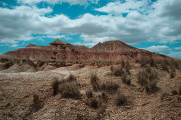 landscape of desert mountains