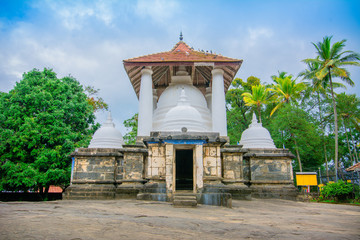 september 2019, Gadaladeniya Temple Kandy Sri Lanka, stupa day time  