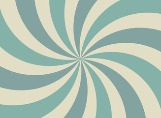 Sunlight spiral wide background. faded blue and beige color burst background.