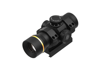 Modern optical sight for sniper and hunting rifles isolated on a white back