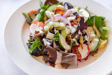 fresh salad on a plate