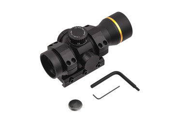 Modern optical sight for sniper and hunting rifles isolated on a white back