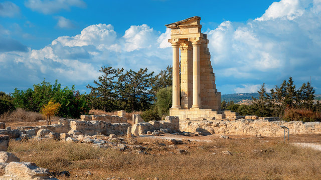 Ruins of the ancient Apollo Hylates sanctuary and temple near Limassol, Cyprus.