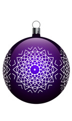 Christmas vector violet decoration with snowflake