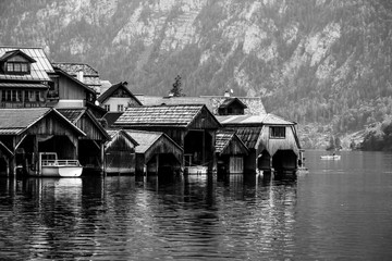 Fototapeta premium Boat houses at the 