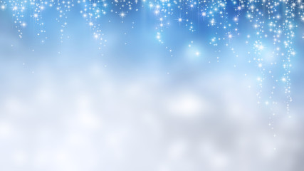 Bokeh in gentle blue background