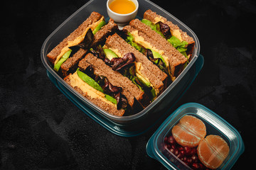 Food in tupperware ready to eat