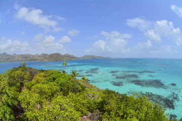 Beautiful view to San Andres Sea from the top of Crangrejo Island