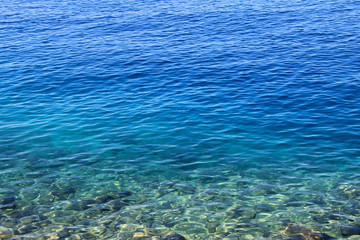 Fototapeta na wymiar Surface of blue Adriatic sea 