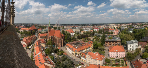 Obraz premium Panoramic of Wroclaw, Poland.