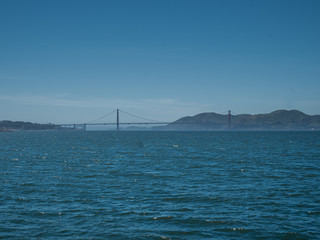 View from Aquatic Cove to San Francisco Bay Area with the Golden Gate Background