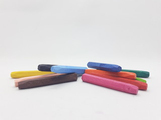 Beautiful Colorful Artistic Crayon for Coloring and Drawing Tools in White Isolated Background